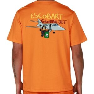BAIN DE MER ESCOBART GLOBAL JET EMBROIDERED SHORT SLEEVE Orange Graphic BDM TEE